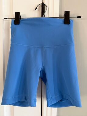 Lululemon Athletica High-Waist Align Bike Shorts — Bright Blue, size 2